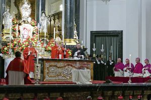 Abschlussvesper der Bischofskonferenz mit Austeilung des Bonifatiussegens (Foto: Karl-Franz Thiede)